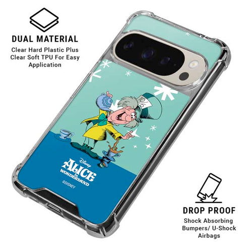 Disney Alice in Wonderland Mad Hatter Tea Party Pixel 9/9 Pro Clear Case